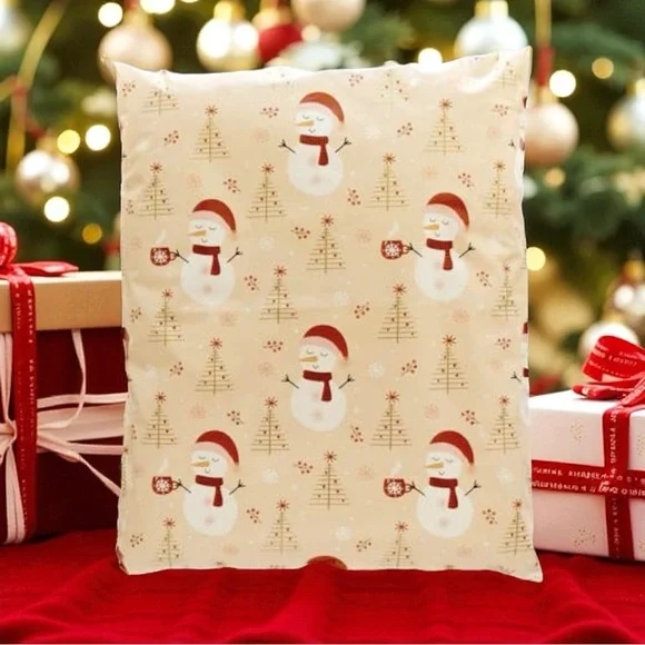 Christmas Snowman Poly Mailers 10x13 Pack of 25 - Picture 5 of 7